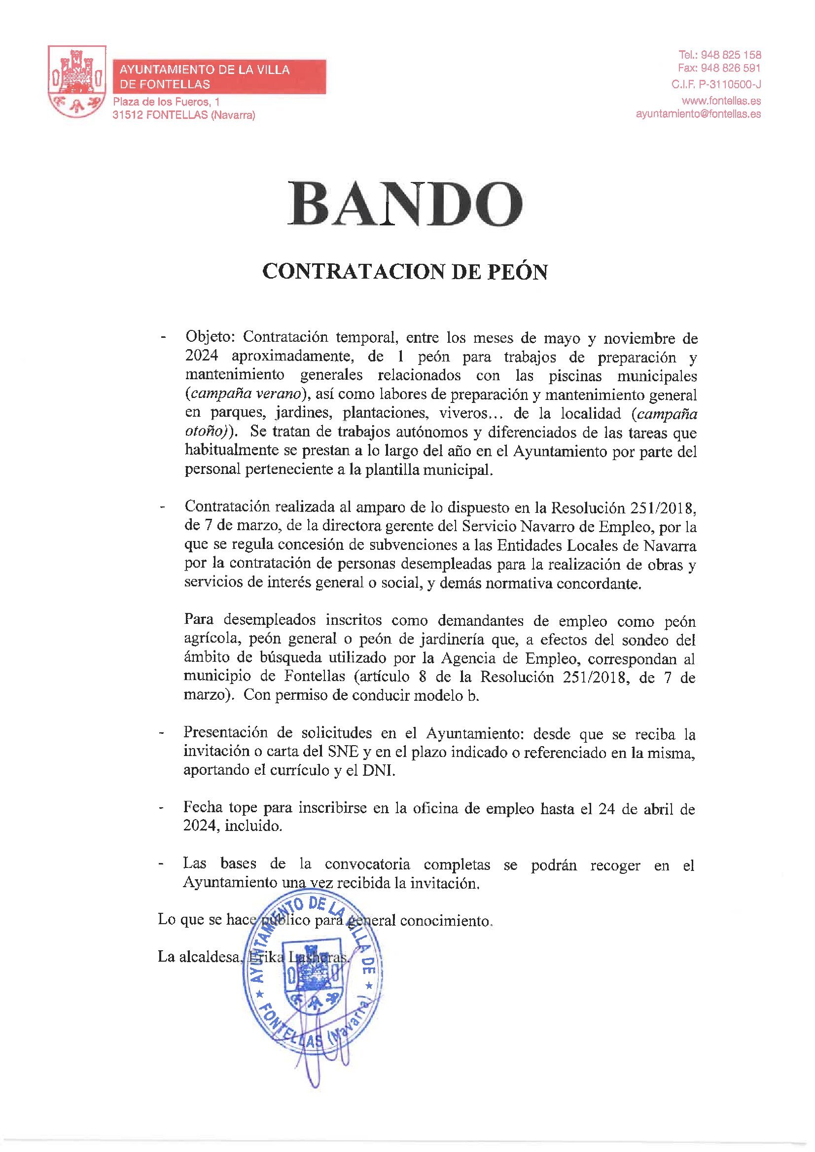 BANDO Contratacion Peon