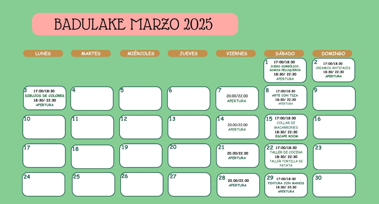 Badulake marzo 25