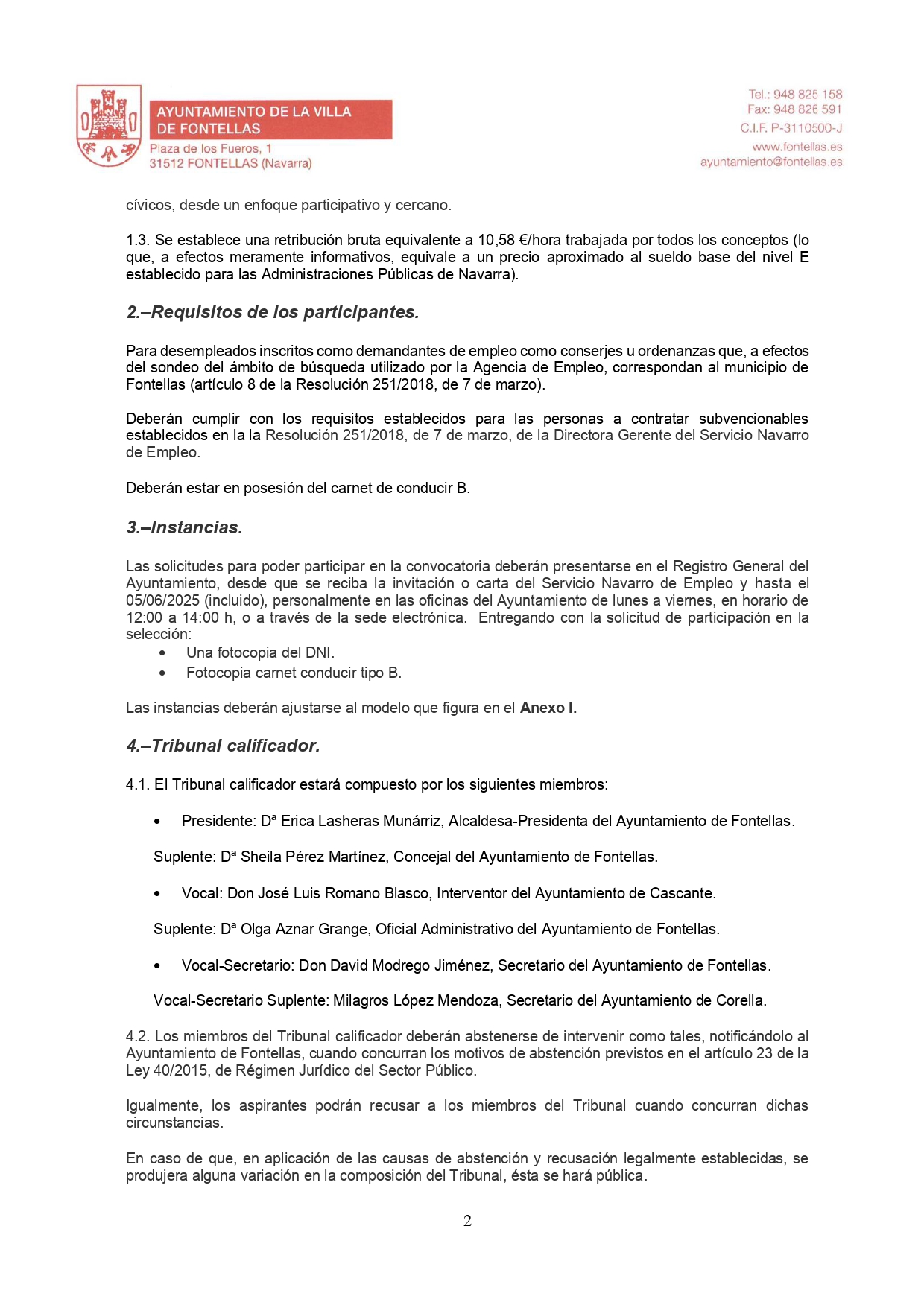 Bases contratación conserjes u ordenanzas para piscinas 2025_page-0002