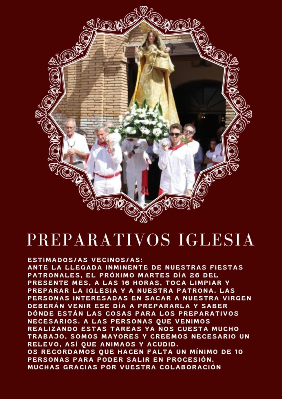 Preparativos Iglesia