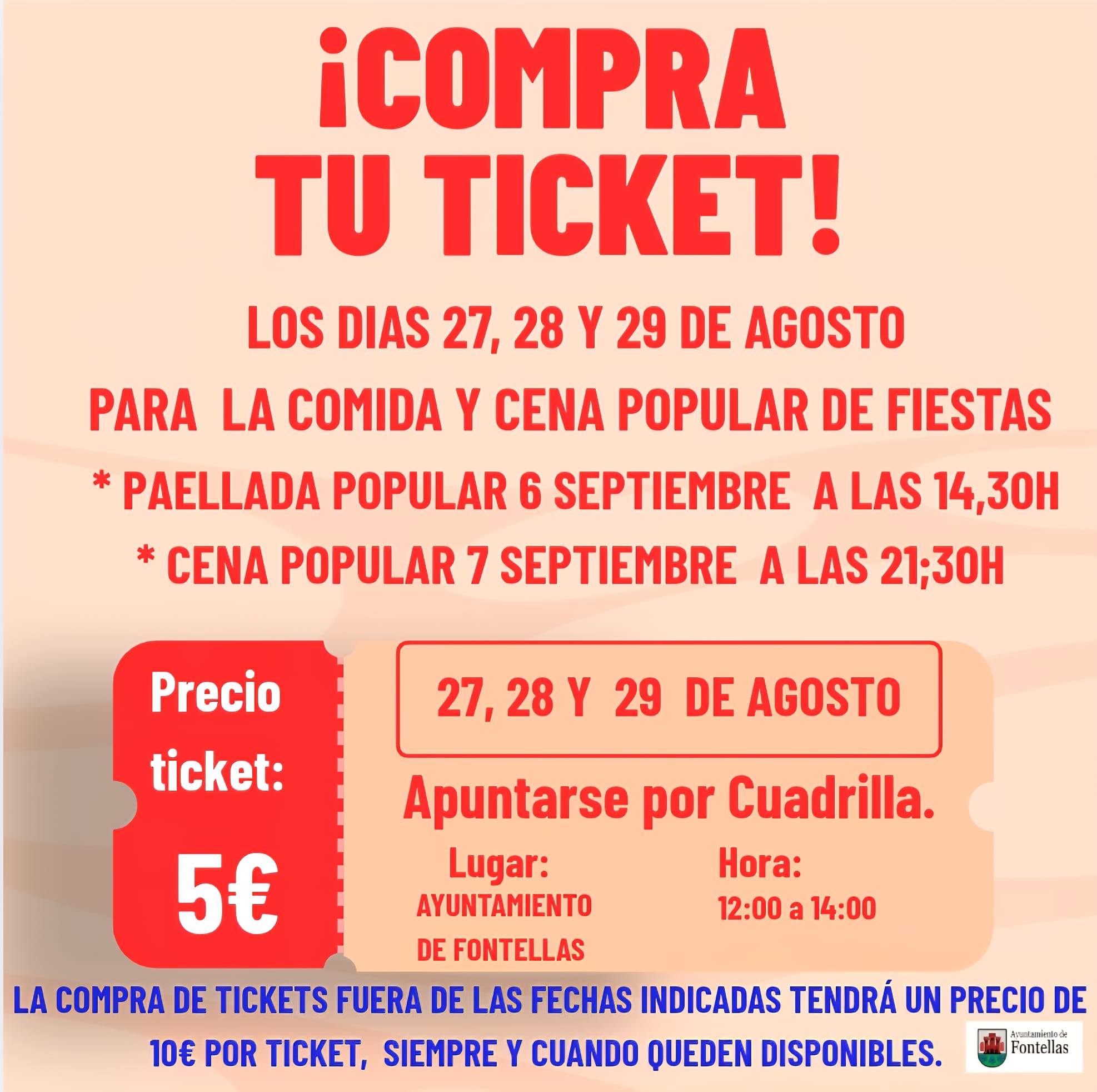 tickets comodas populares
