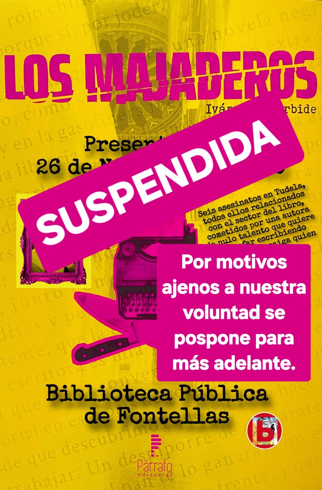 Majaderos suspendido
