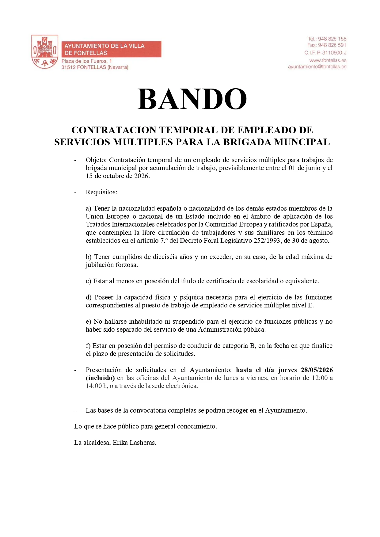 Bando Brigada Municipal