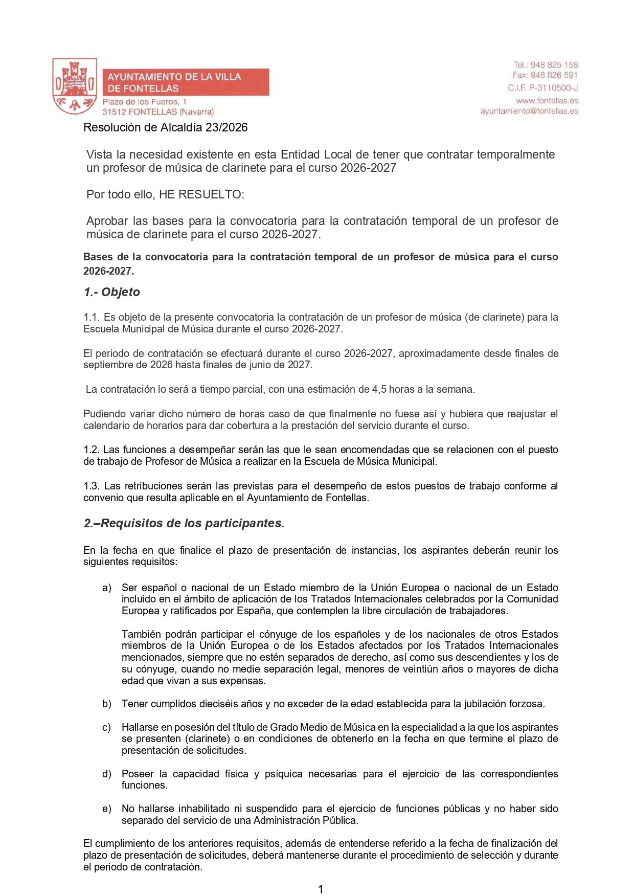 Contratación profesor de clariente 2026-2027_01