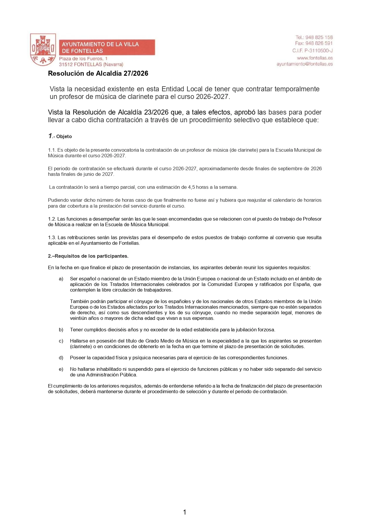 Resolución de Alcaldía contratación profesor de música_page-0001