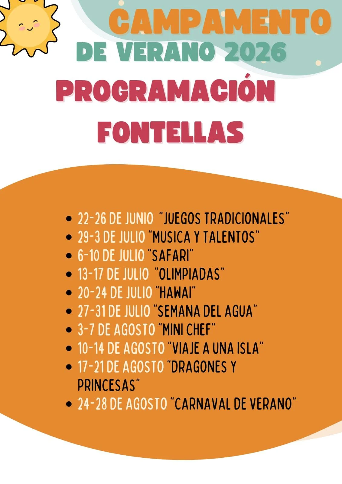 campamentos verano 2026 programacion