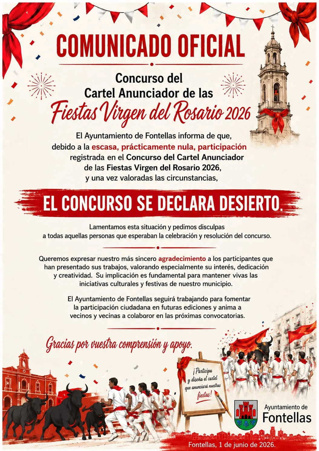 Concurso cartel desierto