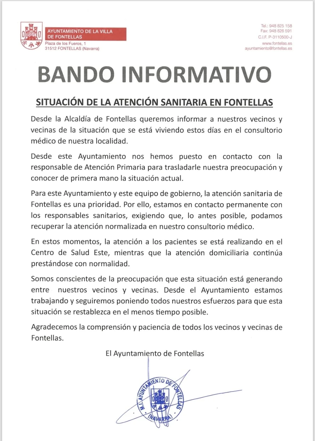 situacion sanitaria fontellas