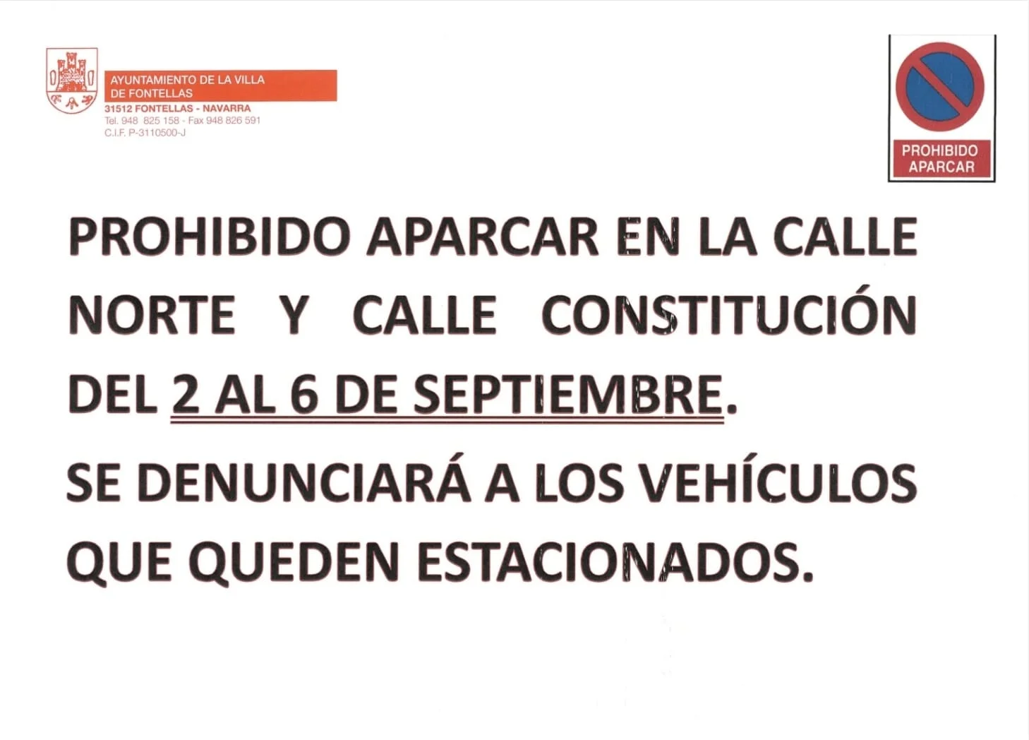 Prohibido aparcar 2al6